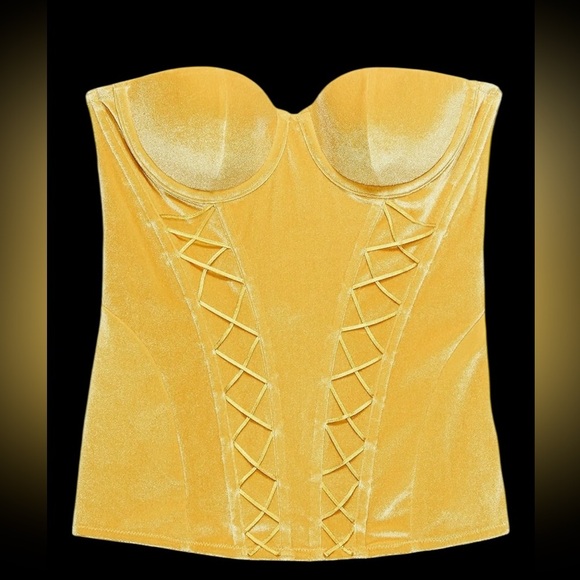 Savage X Fenty Yellow Corset Top - Picture 1 of 3